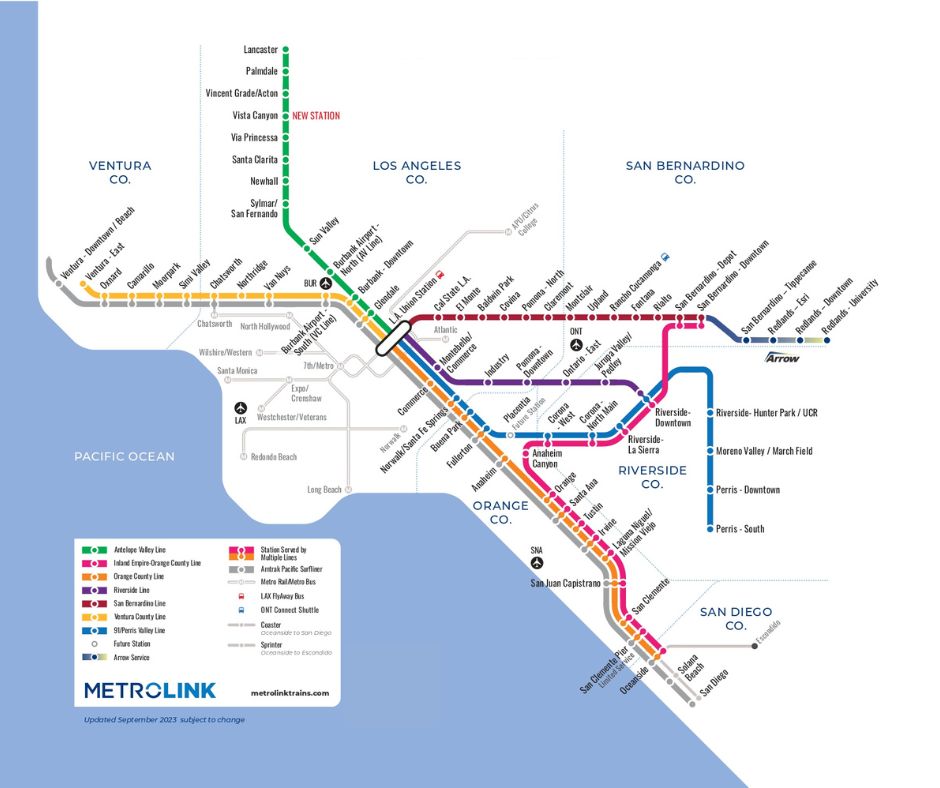 Metrolink Map